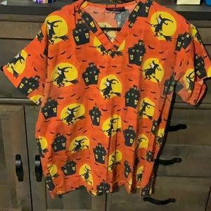 Halloween Scrub Top